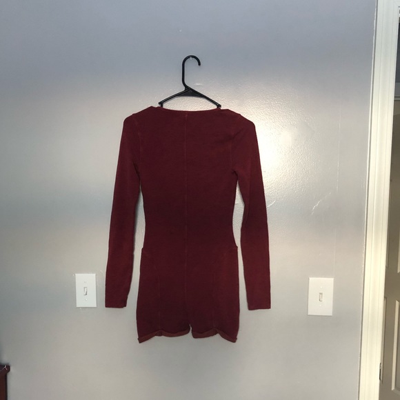 Red Free People Express Body suit Romper - Picture 3 of 3